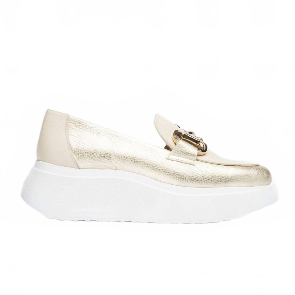 NEW WONDERS women's max platino loafer in gold